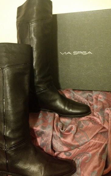 Via Spiga black leather boots - Picture 1 of 3